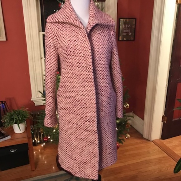 DKNY Jackets & Blazers - DKNY pink and purple tweed wool coat